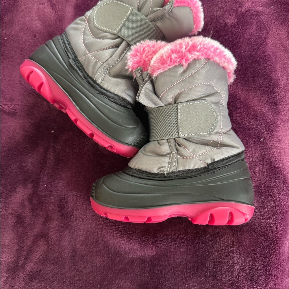 Kamik Kids' Gray and Pink Snow Boots